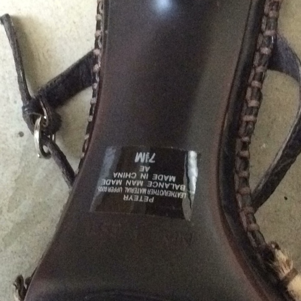 Pretty leopard cow hide ankle strap sandals - Picture 6 of 8